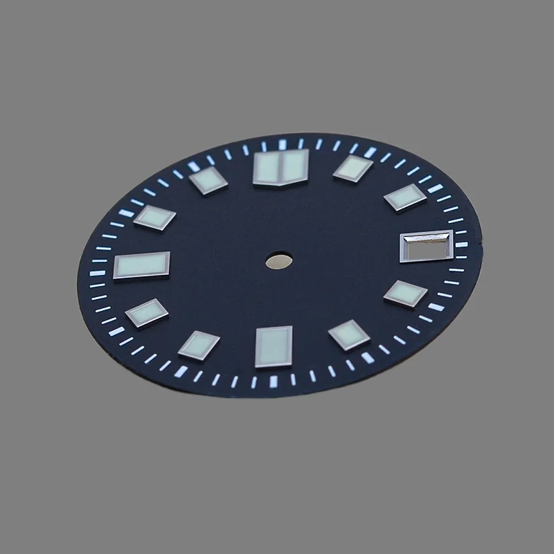 

28.5mm Watch Dal C3 Green Luminous With SKX007 SKX009 SRPD Turtle 6105 Tuna NH35 Movements Watch Accessory Repair.