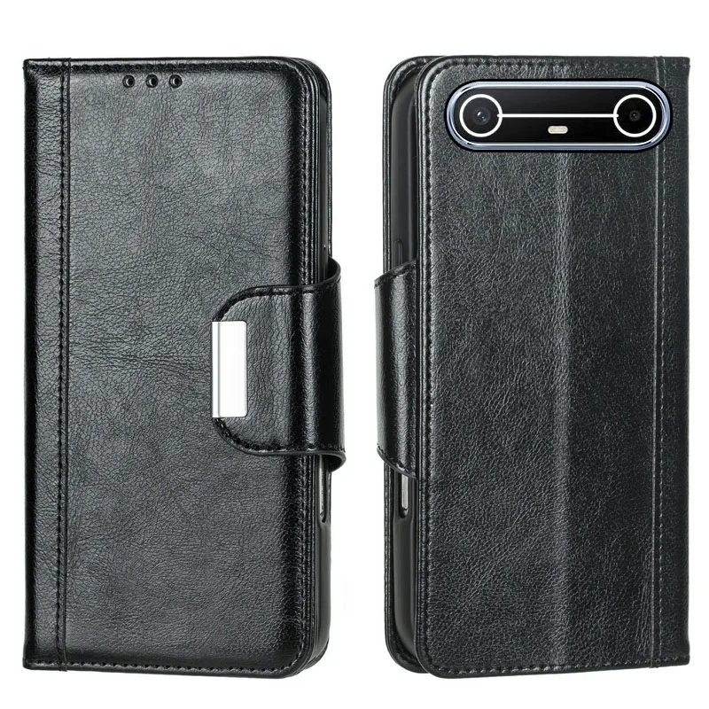 

Magnetic adsorption Flip PU leather card Slot Wallet Cover For Tecno Pova Slim 7 6 Pro Ultra Curve Fall prevention phone Case