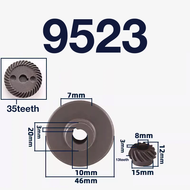 Gears for Makita 9523 Angle Grinder Gears Power Tools Accessories Replacement