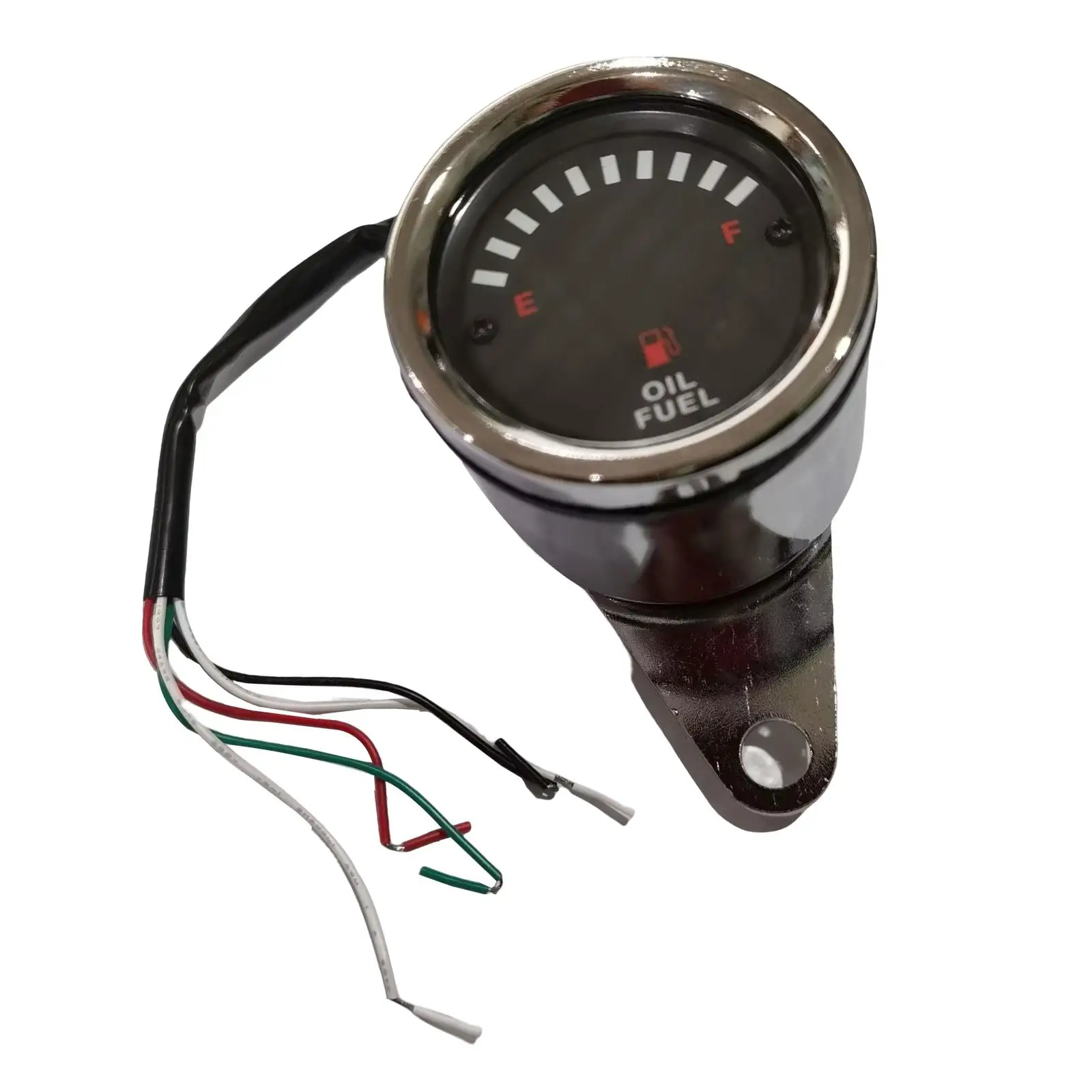 Universal Motorcycle Aluminum Fuel Level LED Gauge Oil Meter Sensor 12V