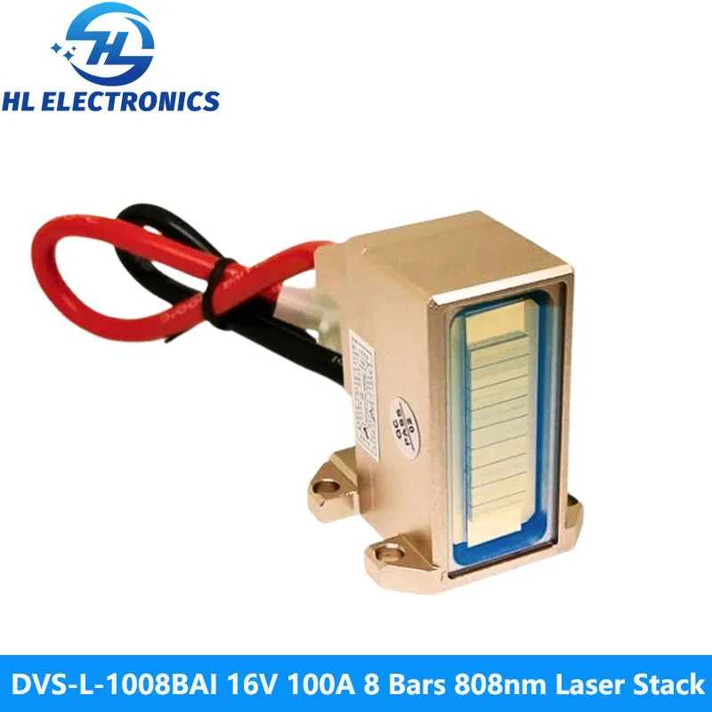 

DVS-L-1008BAI Синий 16 В 100 А 8 бар 800 Вт 808 нм Лазерный стек для удаления волос