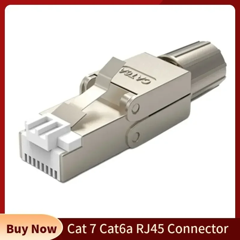 Cat 7 6a RJ45 Connector 8P8C STP Shielded Field Termination Plug for Cat7 Cat6a 23 24 26AWG Networking Cable With PCB Connectors