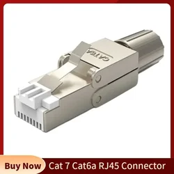 猫7 6a rj45コネクタ8p8cstpシールドフィールド終了プラグforcat7 cat6a 23 24 26awgネットワークケーブル (PCBコネクタ付き)