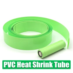 Fruit Green 18650 Lipo Battery PVC HeatShrink Tube Width 17mm~80mm Insulated Film Wrap lithium Case Cable Sleeve Cable Protector