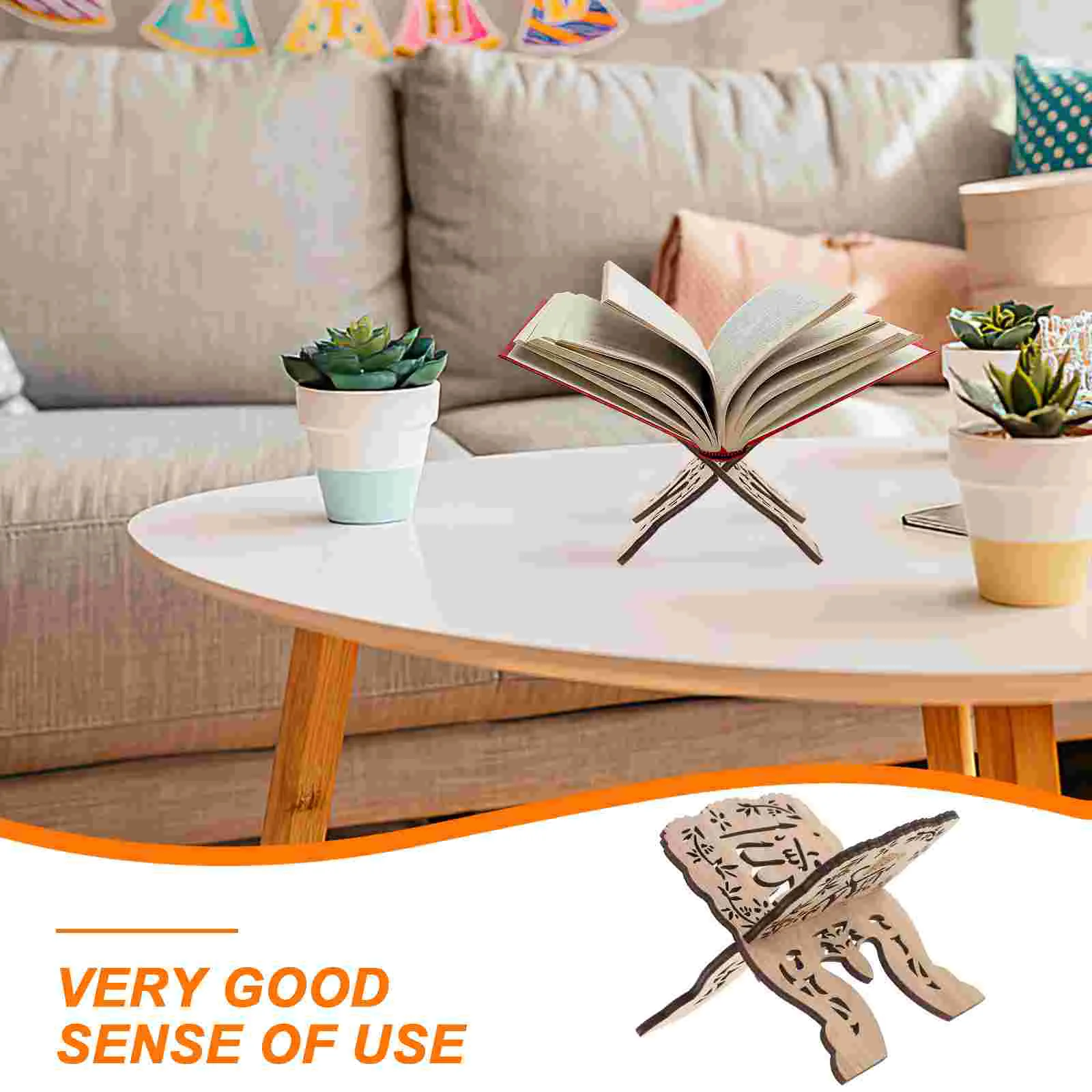 Bracket Book Shelf Computer Accessories Desktop Document Holder Wooden Display Stand