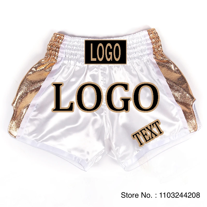 Muay Thai Shorts Custom Gym Kickboxing Cage Fighting Pants Men Women Child Boxing Shorts Personalized Logo Martial Arts Clothing