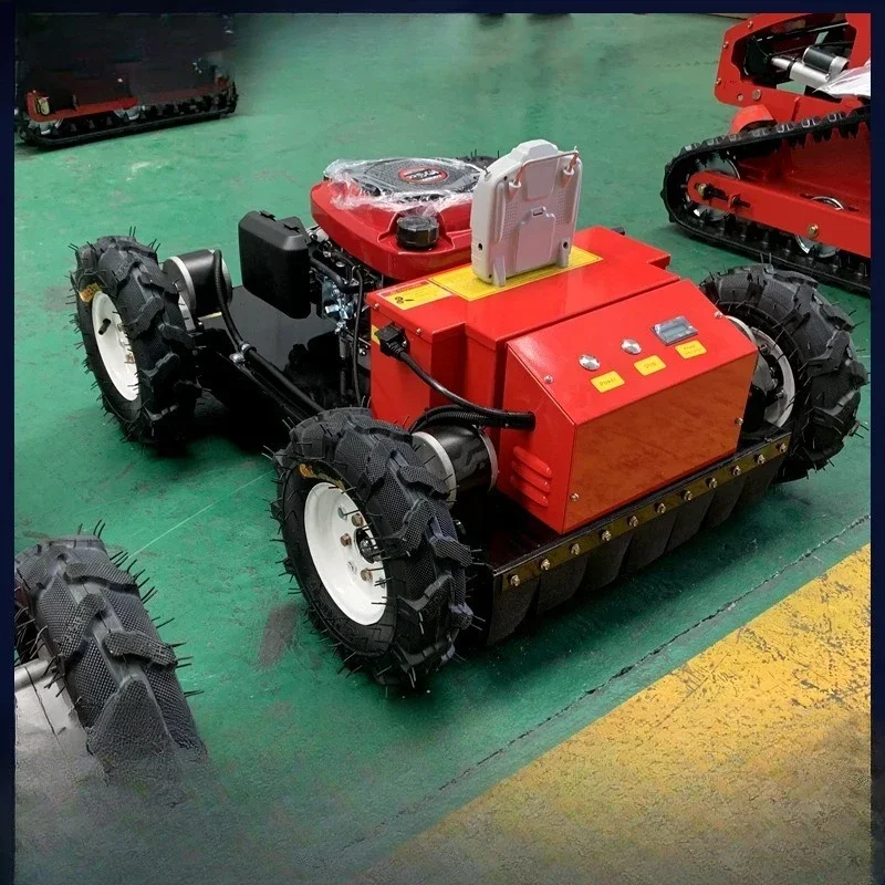 Small lawn mower, oil-powered wheeled remote control lawn mower lawn mower