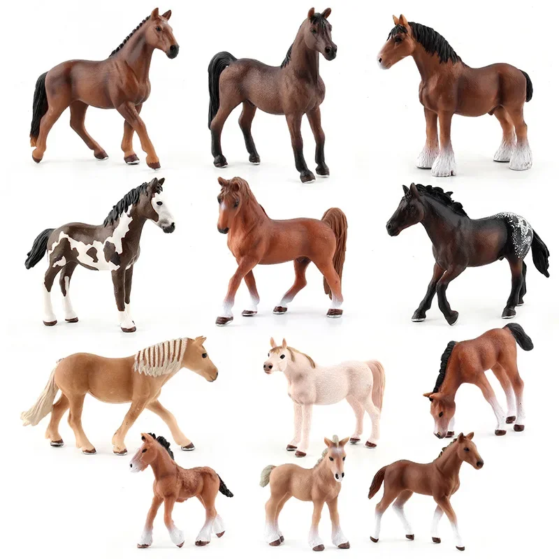 Horse Animal Figure Model Appaloosa Clydesdale Hannover Arabian Horses Farm Collectible Figurine Toys Action Figures Home Decor