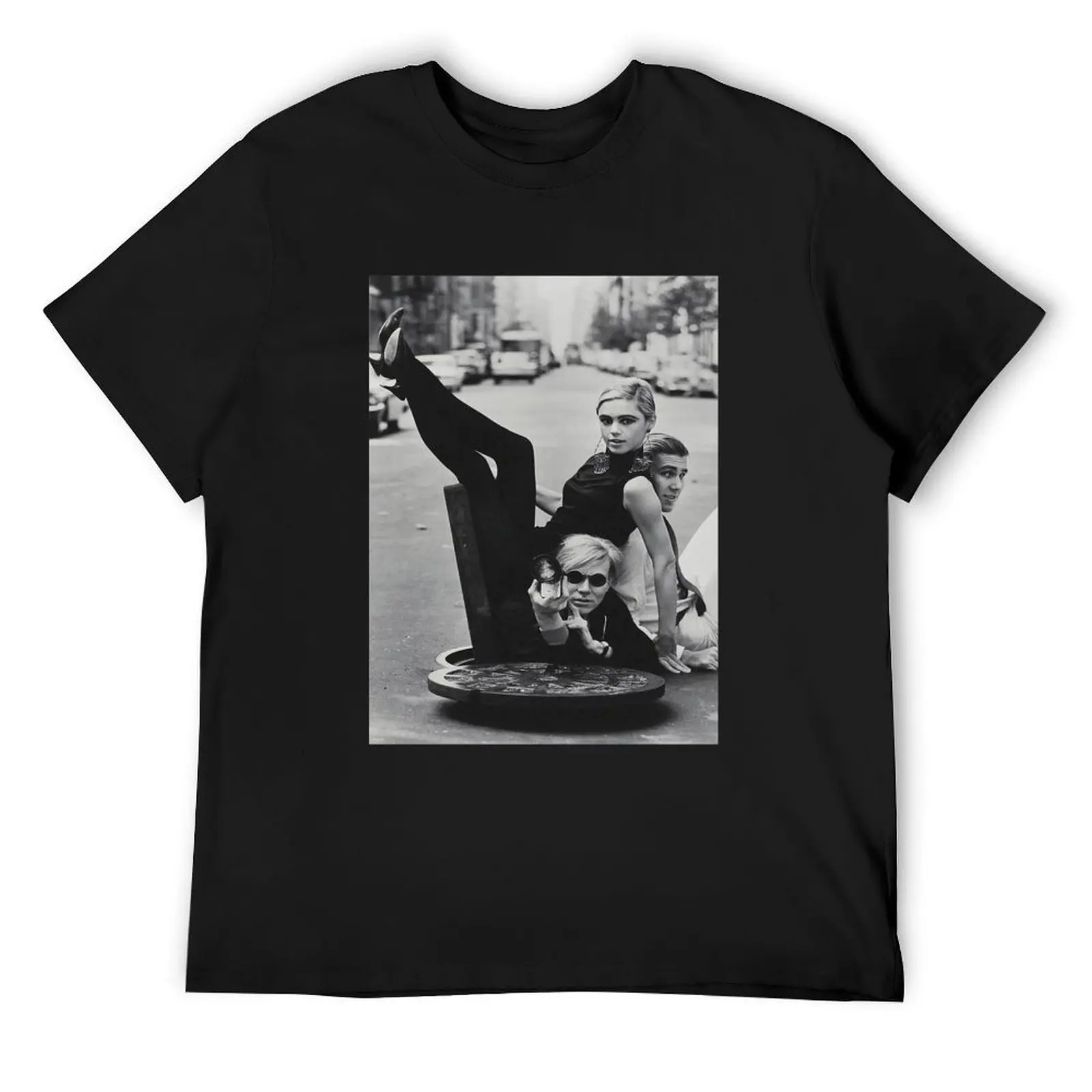 

Andy Warhol _amp_ Edie Sedgwick Funny Gift Designer T-Shirt anime clothes Anime t-shirt Men's cotton t-shirt