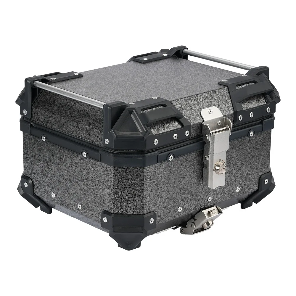 25L Motorcycle Top Box Aluminum Alloy Motorcycle Top Box Motorbike Trunk Electronic Vehical Storage Box