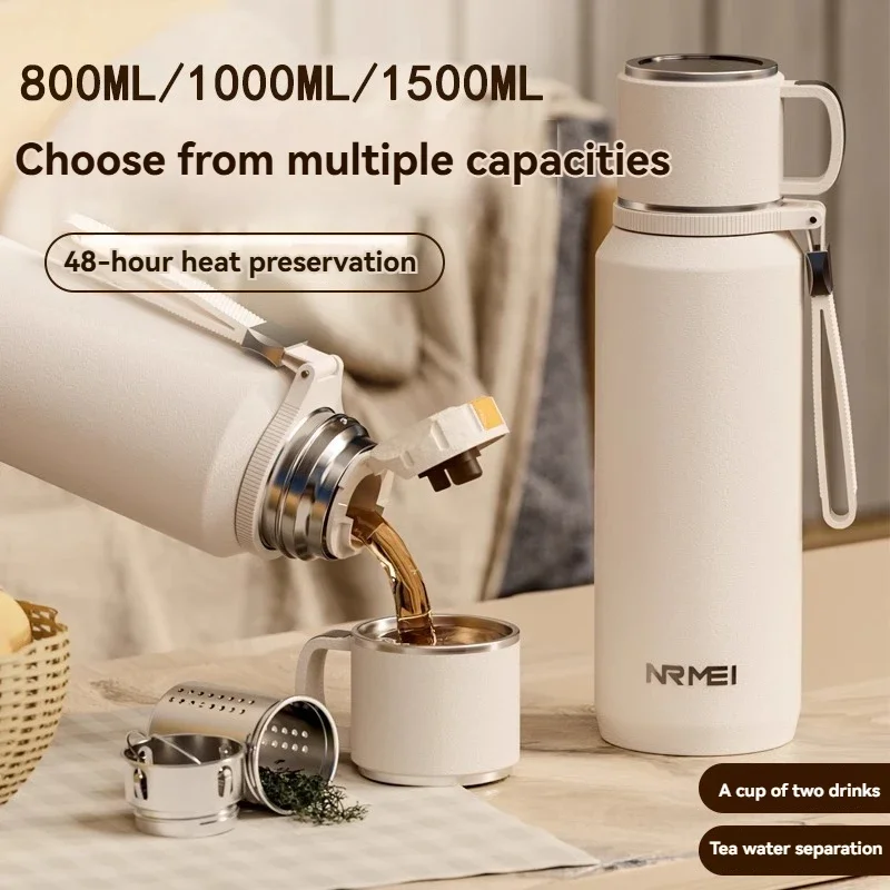 1.5L Thermos water bottle Stainless Steels Vacuum Flask Hot Coffee tea Water Heat Preservation Bottles Cold Tumbler drinkware