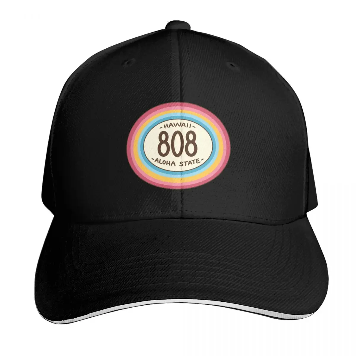 

808 with Rainbow Baseball Cap Hat Baseball Cap designer cap Funny hats Luxury man Men's Baseball Women's