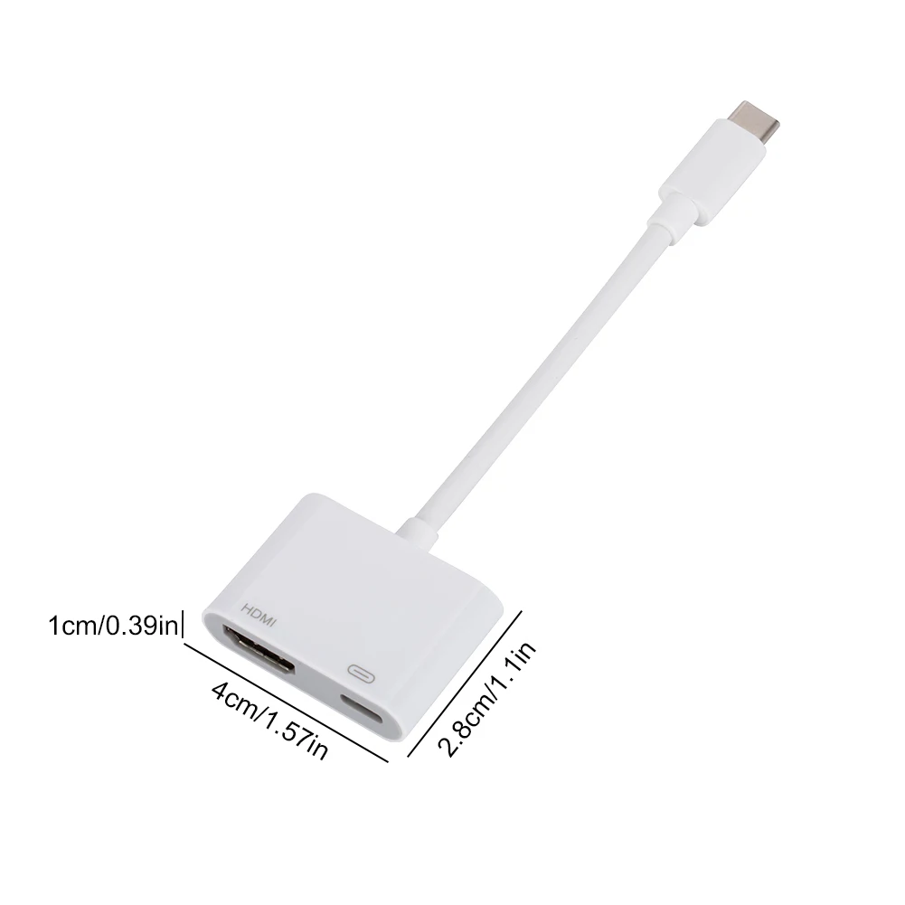 Type C Naar 4K Hdmi-Compatibele Adapter Met 100W Pd 4K Hdmi-Compatibel Type C Hub Adapter Driver-Vrij Voor Iphone 15 Macbook Ipad