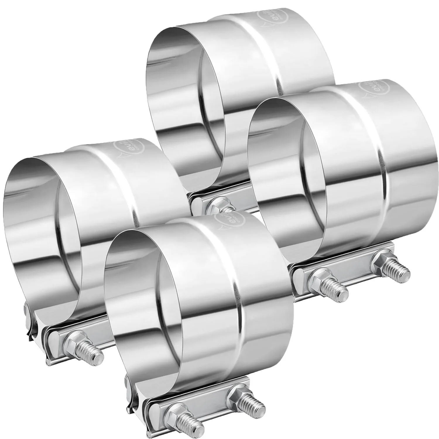 4pcs 5 inch Stainless Steel 304 Lap Joint Exhaust Band Clamp for Pipes Mufflers,Catalytic Converters
