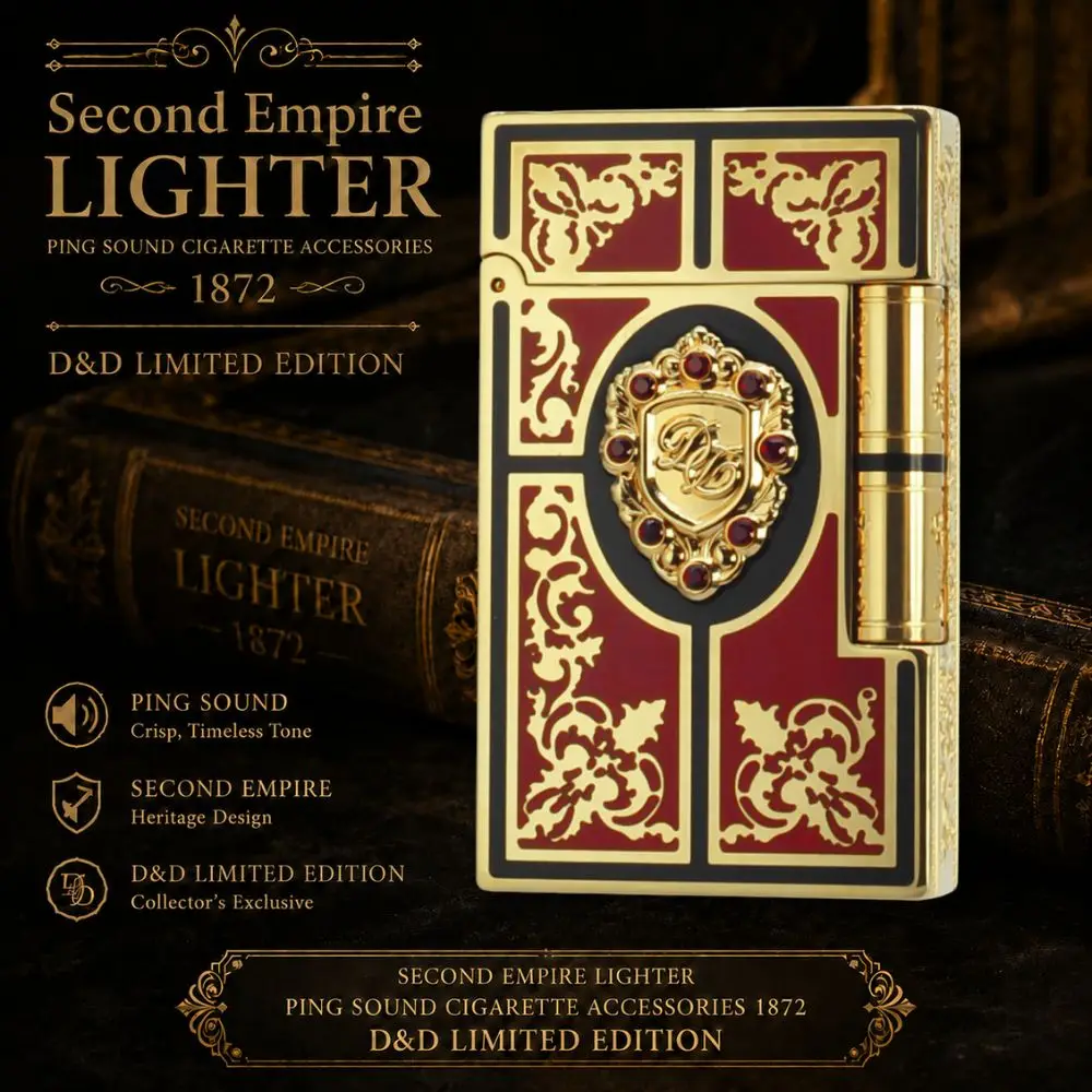 

1872 lighter Second Empire lighter PING sound cigarette accessories 1872 and D&D limited edition model Smoking tools