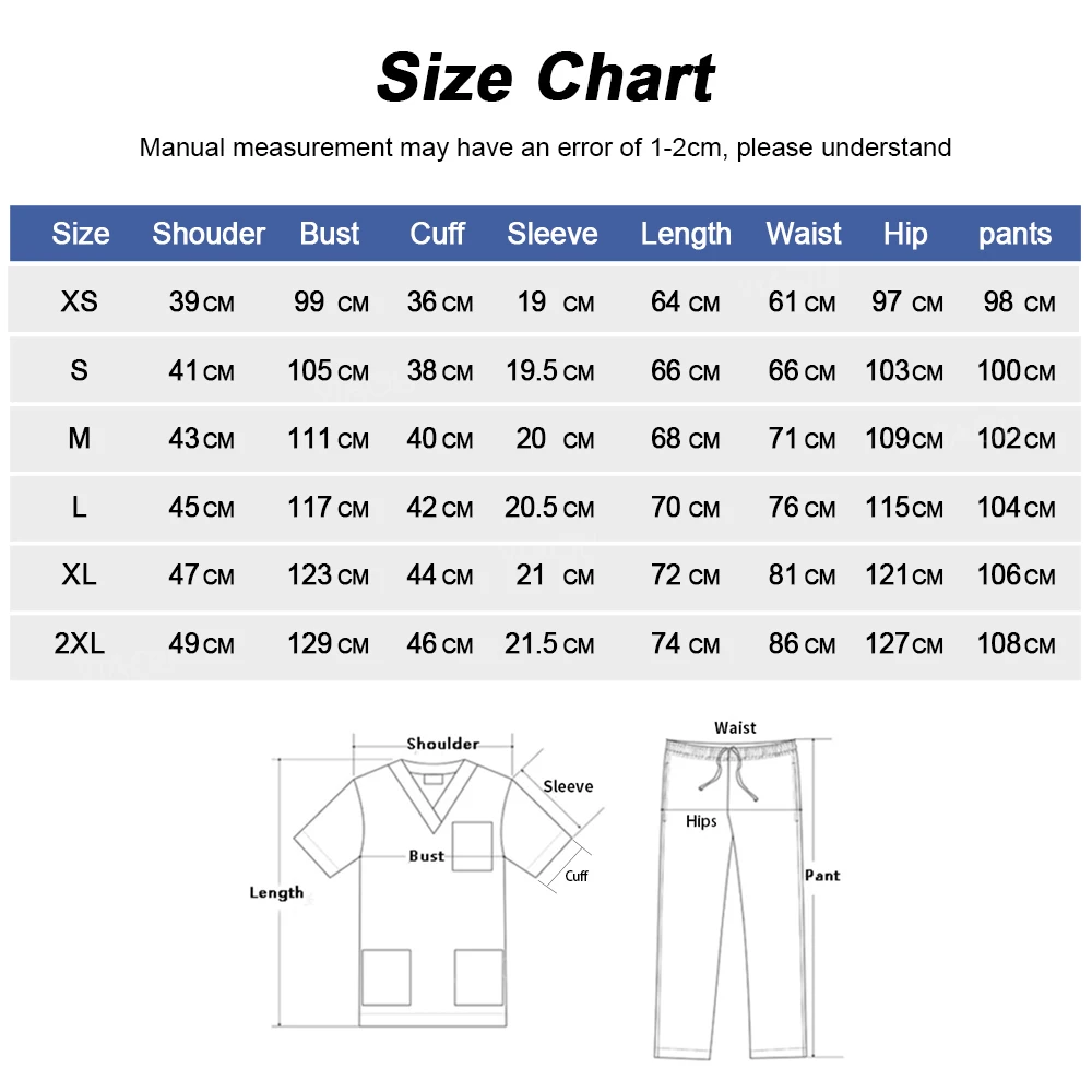 Medical Scrub Uniform Sets Fashion Workwear Men Surgical Uniform Woman Hospital Nursing Scrub Short Sleeved Top Pants Set Unisex