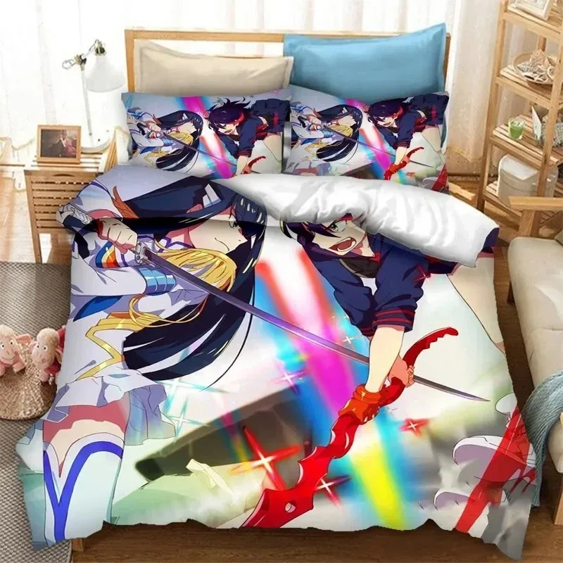 3D Print Anime Kill la Kill Bedding Set Boys Girls Twin Queen Size Duvet Cover Pillowcase Bed Kids Adult Fashion Home Textiles