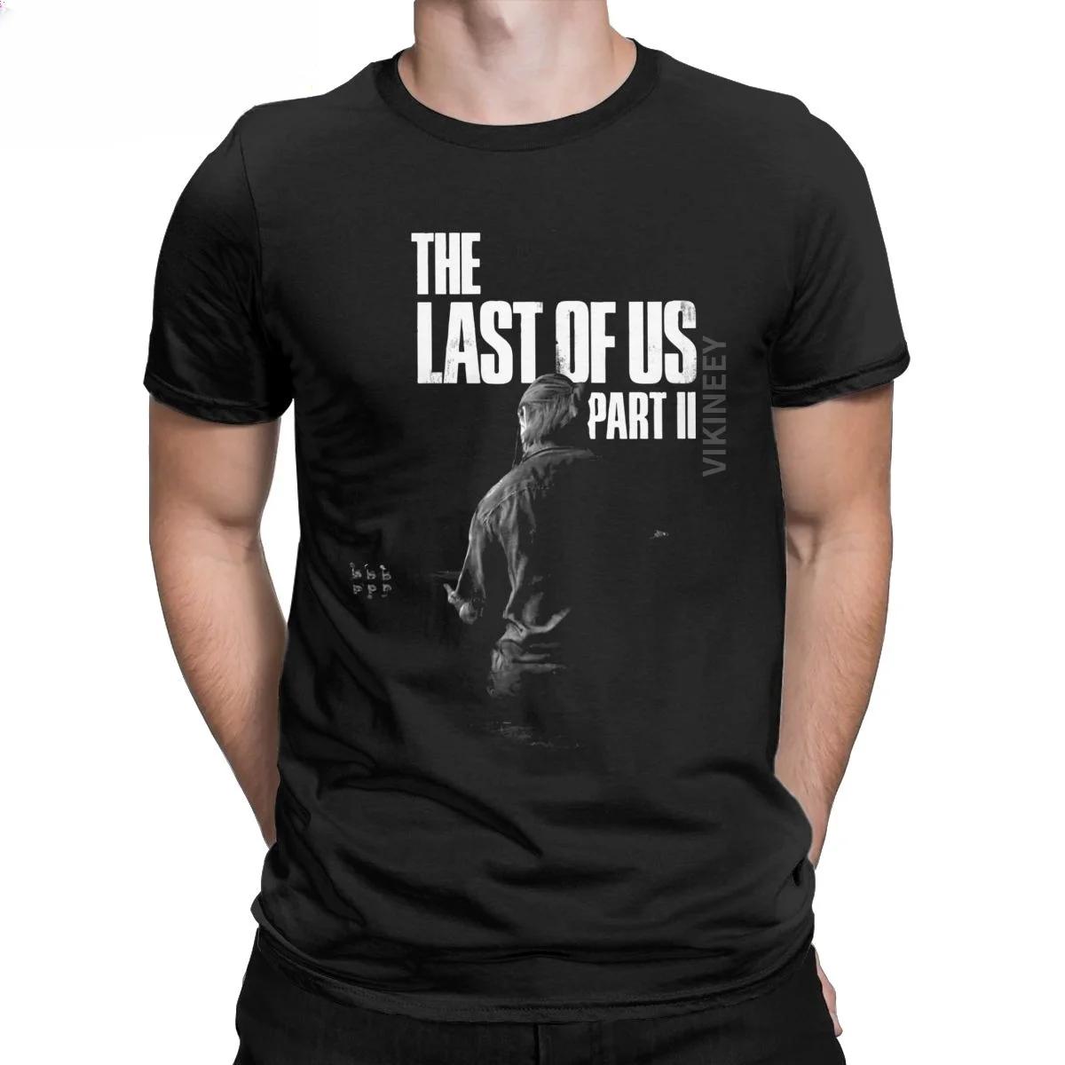 The Last Of Us Winter Song Tshirt Men Pure Cotton T-Shirt Ellie Fireflies Joel Tlou Video Game Oversized