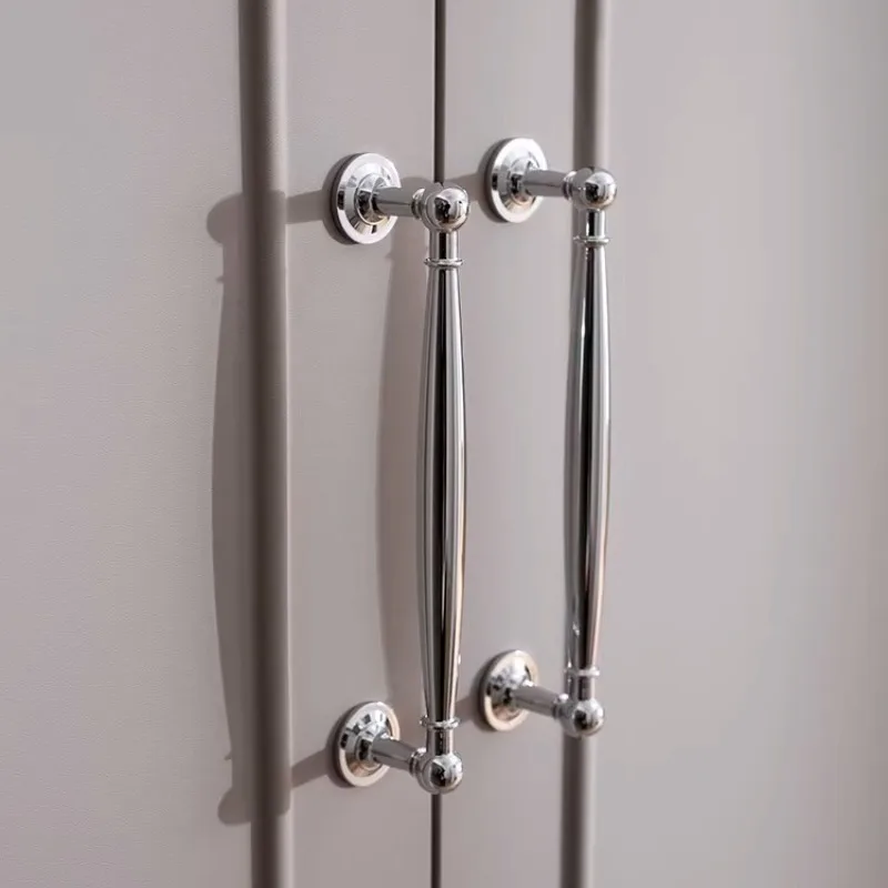 Cabinet Pulls Brass Silvery Hardware Elegant Living Room Kitchen Drawer Cupboard Door Handles for Classic and Modern Home Decor