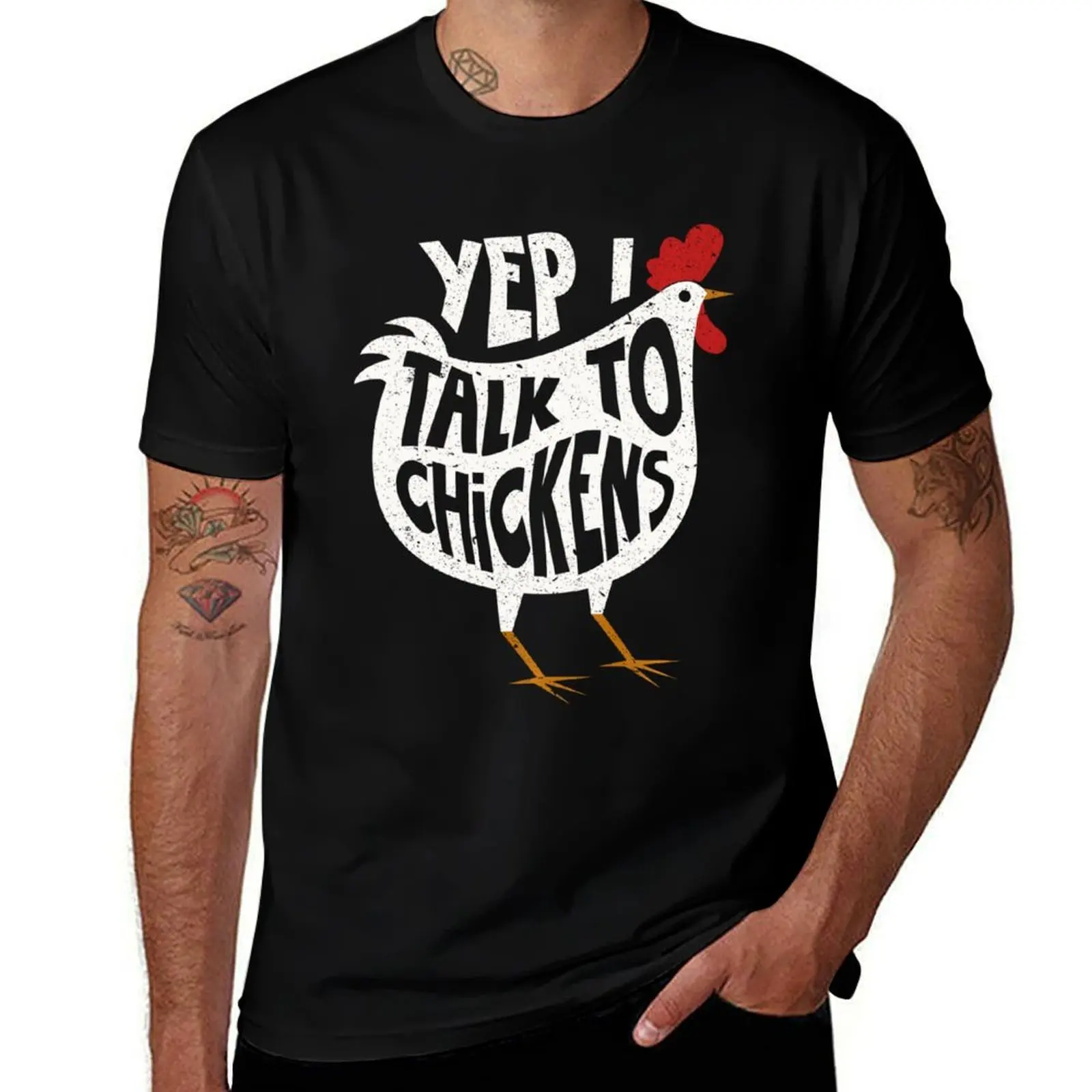 

yep i talk to chickens cute chicken buffs gift long sleeve T-Shirt man t shirts graphic T-Shirt