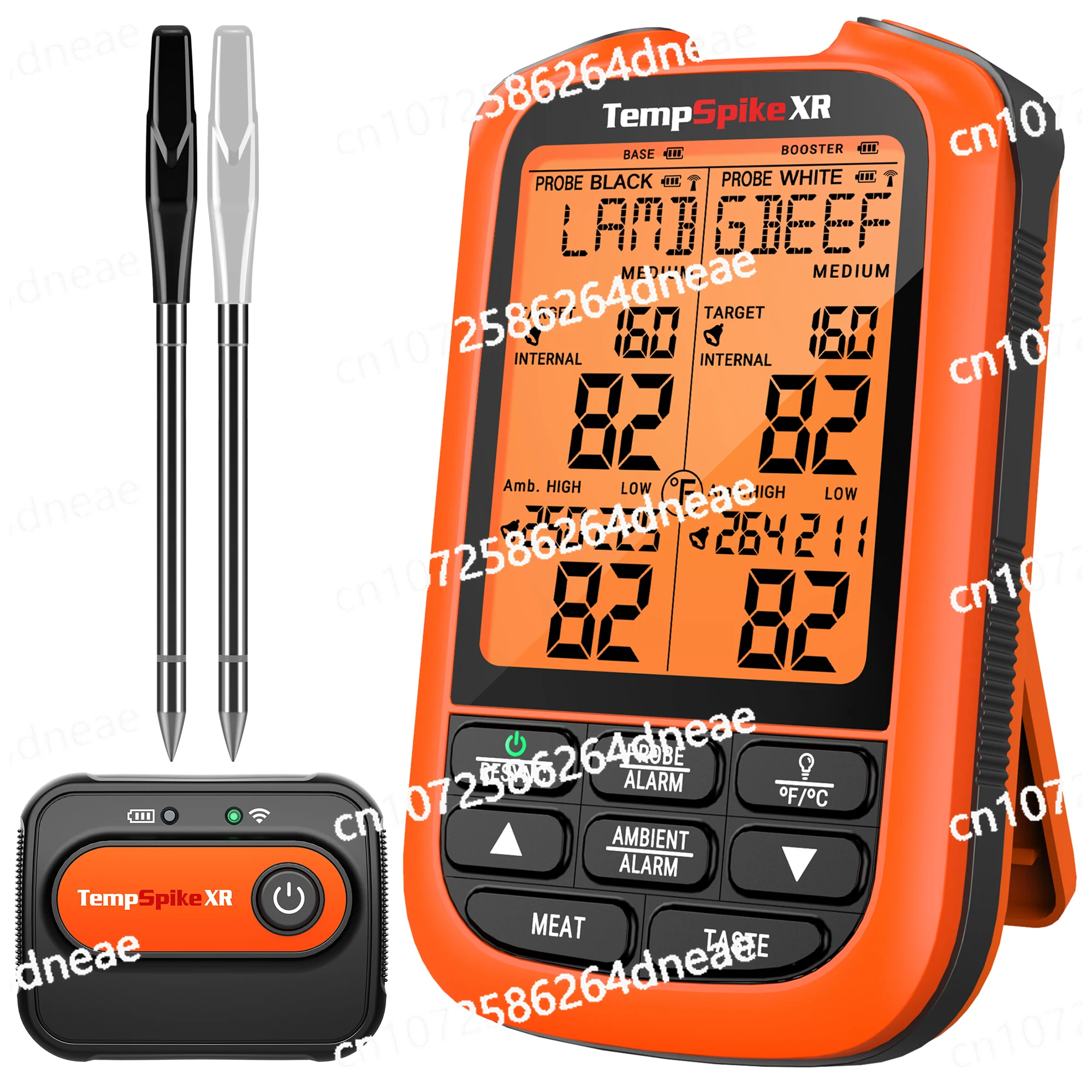 2000FT Digital Wireless Kitchen Cooking Thermometer Ultra-Thin 2 Probe Smart Meat Thermometer for Rotisserie