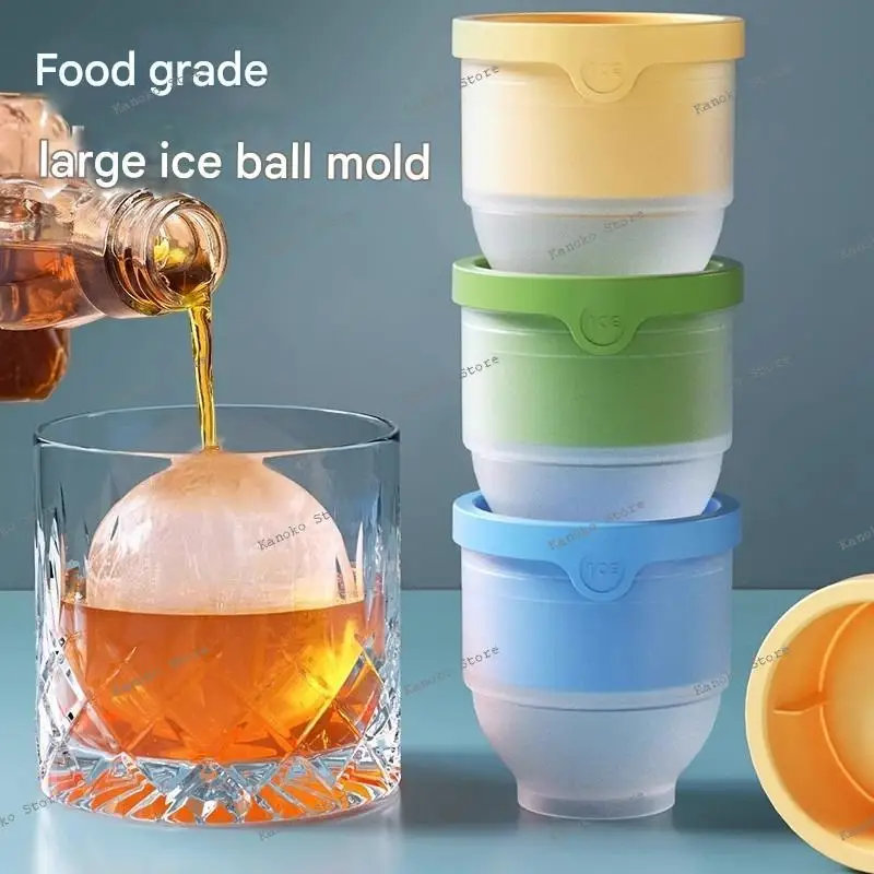 

Пищевая большая форма для хоккея с льдом, артефакт для изготовления льда, виски, бытовой большой силиконовый круглый кубик с решеткой для льда, сферический