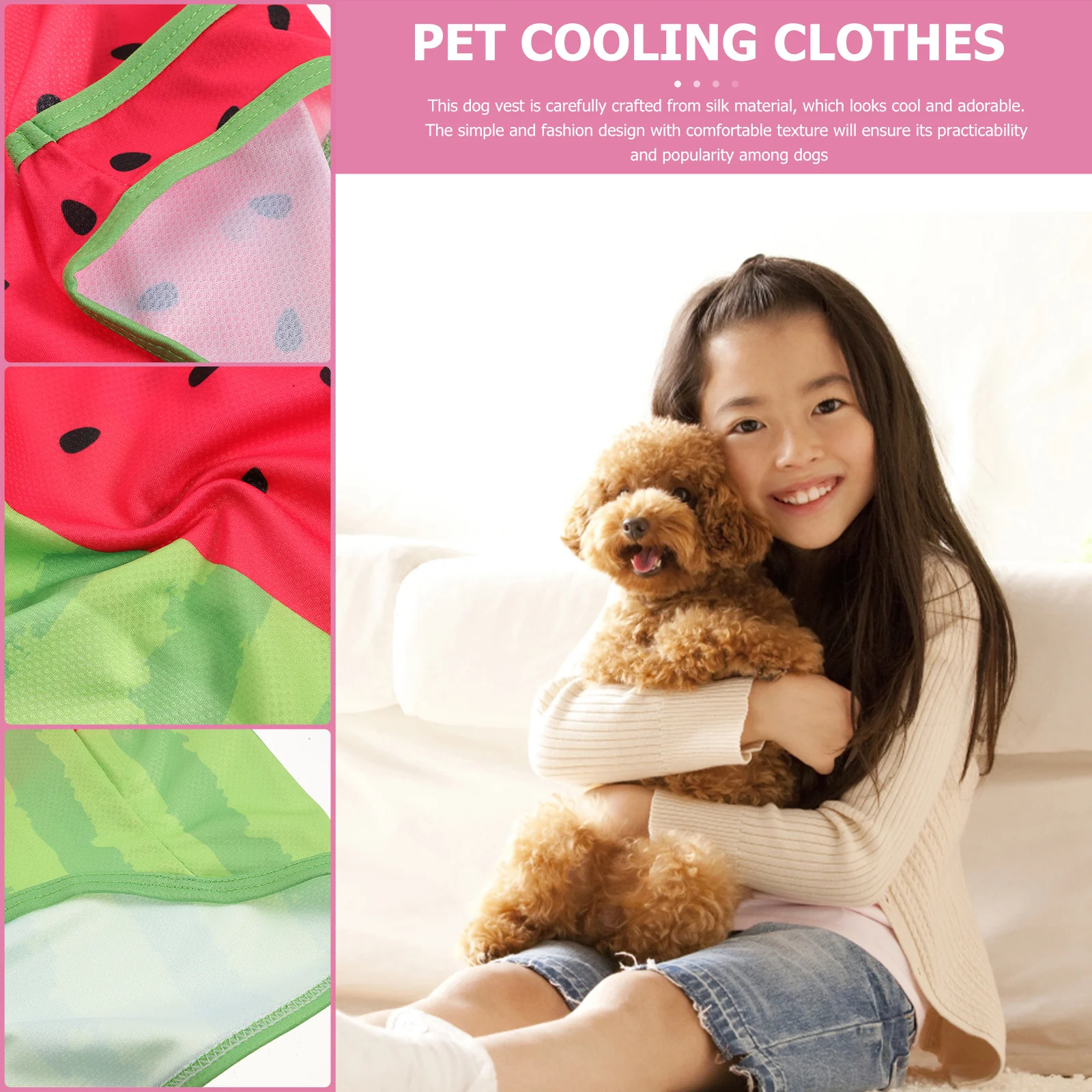 

Pet Summer Cooling Ice Vest Watermelon Pattern Xl Dog Clothes Breathable Comfortable Pet Cooling Clothes Puppy T-Shirt