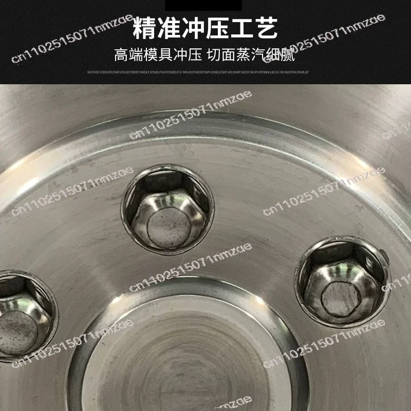 16-Inch Stainless Steel Wheel Hub Center Cap - Modified Hub Cover (Fit for V90 Passenger & Cargo Van)