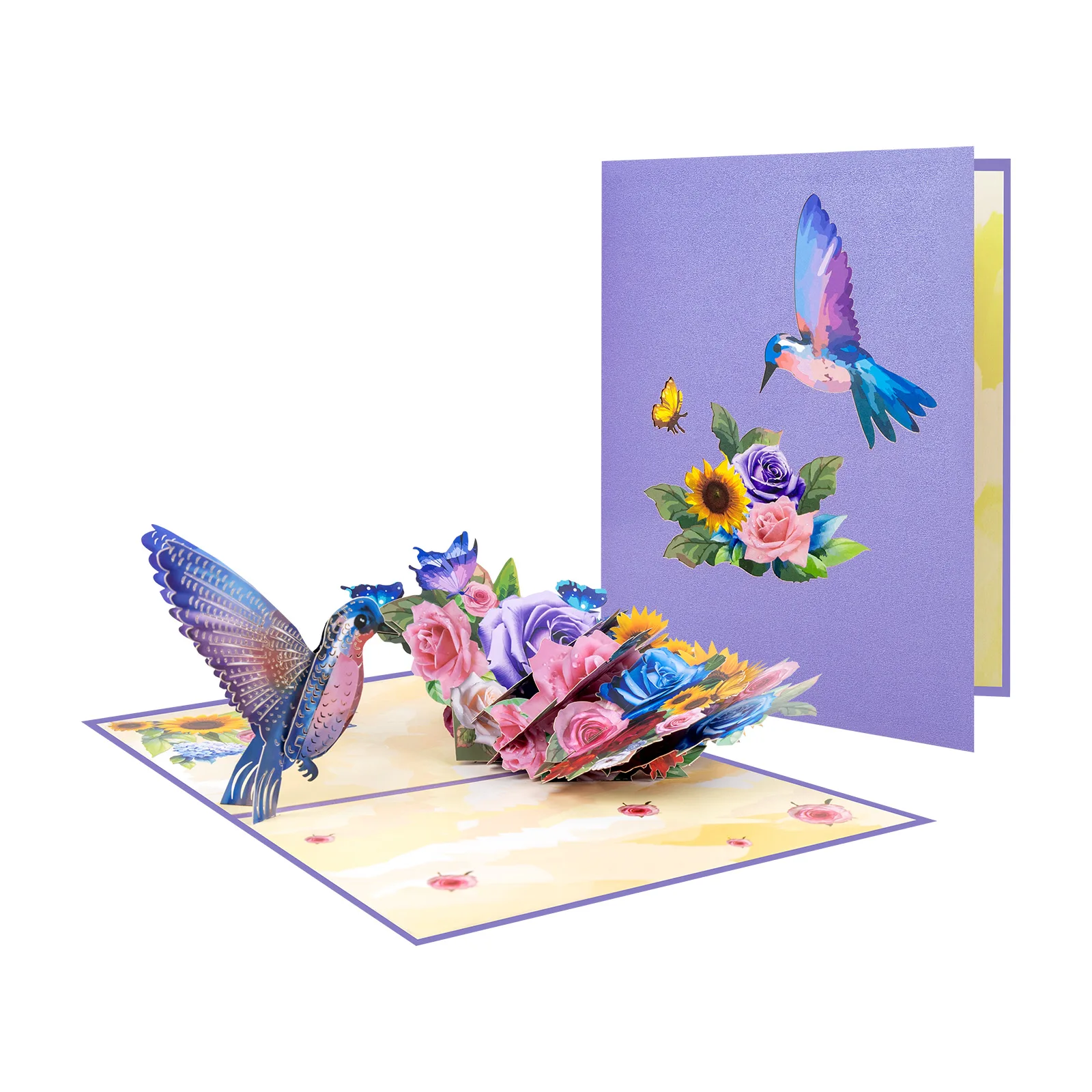 3D Hummingbird Pop Up Card for Birthday, Mother\'s Day