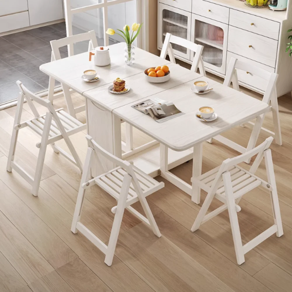 

Balcony Extending Dining Table Luxury Gaming Modern Center Desk Dining Table Study Unfolding Mesa Plegables Home Furniture