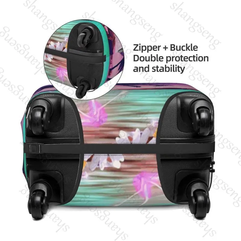 Sunset Beach Coconut Trees Travel suitcase protective case, suitcase cover, elastic protection, washable Luggage cover, 18-32 in