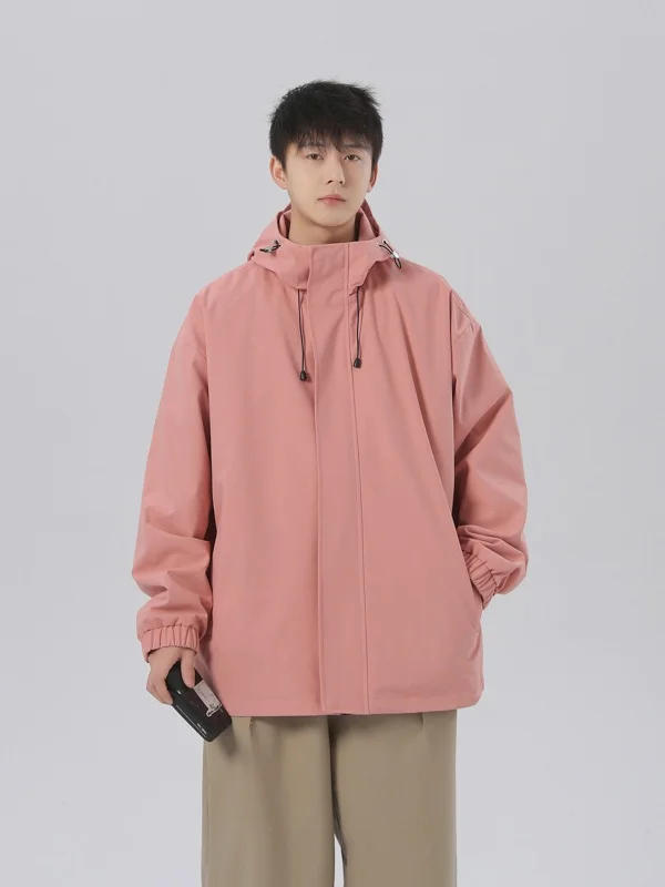 

Men's Spring Autumn Loose Outdoor Windproof Waterproof Workwear Functional Jaet New 2025 Trendy Brand Casual Hooded Coat