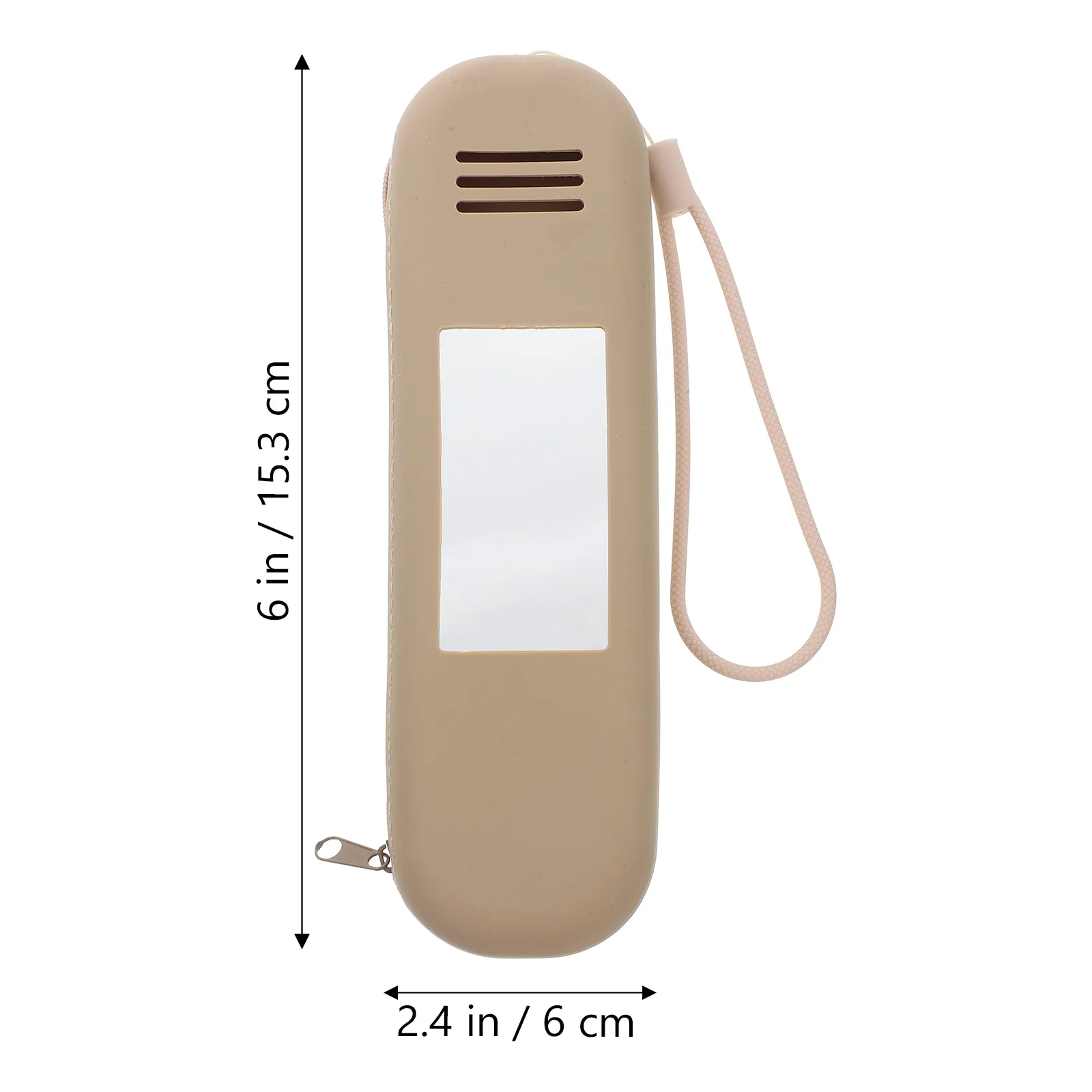 Porta pennelli per trucco in silicone Borsa portaoggetti portatile Organizzatore per strumenti per trucco da viaggio Contenitore per pennelli con specchio
