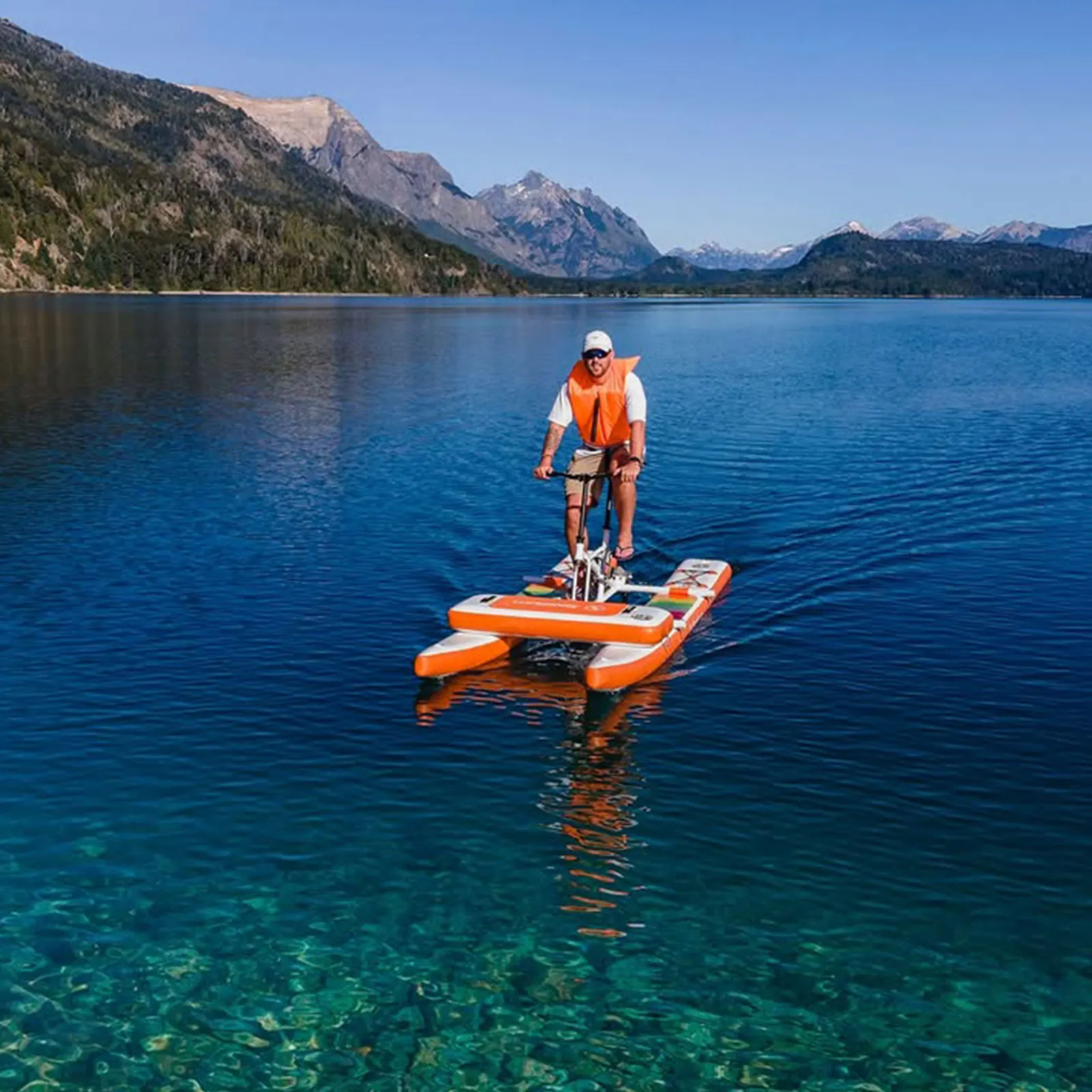 Spatium vélo d'eau 2.0 pédale gonflable vélo d'eau vélo de mer bateau de pêche, pédale de vélo d'eau pour 1-2 personnes