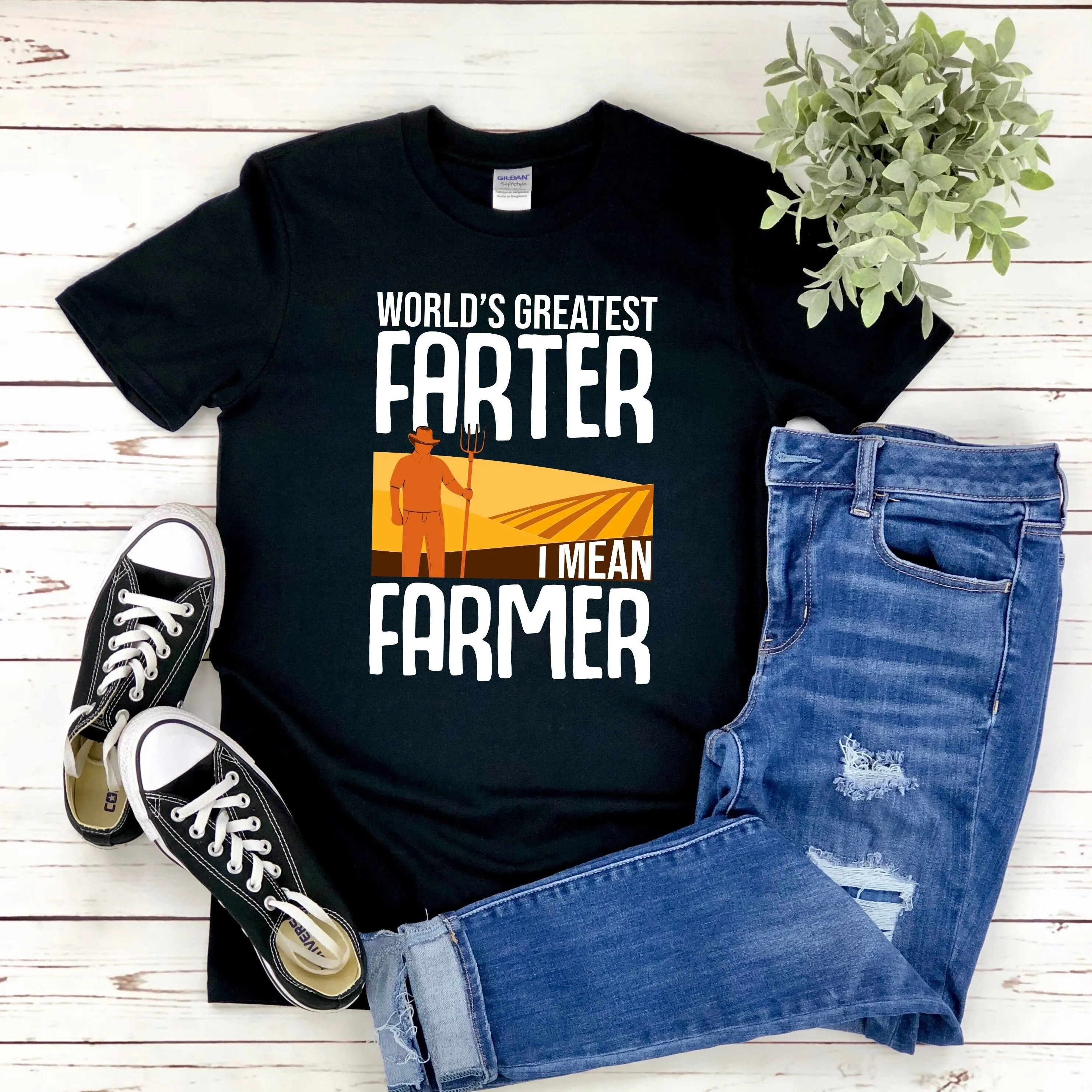 Funny Farm Owner Farming Lover Sarcastic Cool Animated T Shirt Adult Humor Sarcasm Sweater Worlds Greatest Farter I Mean Farmer