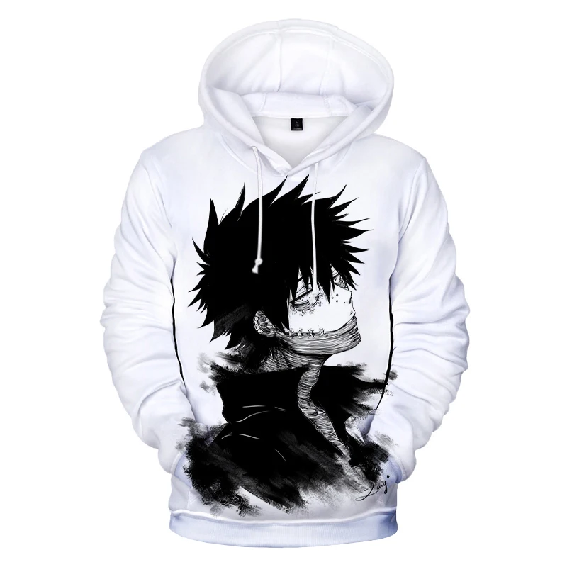 Men's My Hero Academia Pulôver, Dabi, Capuz, estampa 3D, Casual Anime Streetwear, Moletons, Filmes