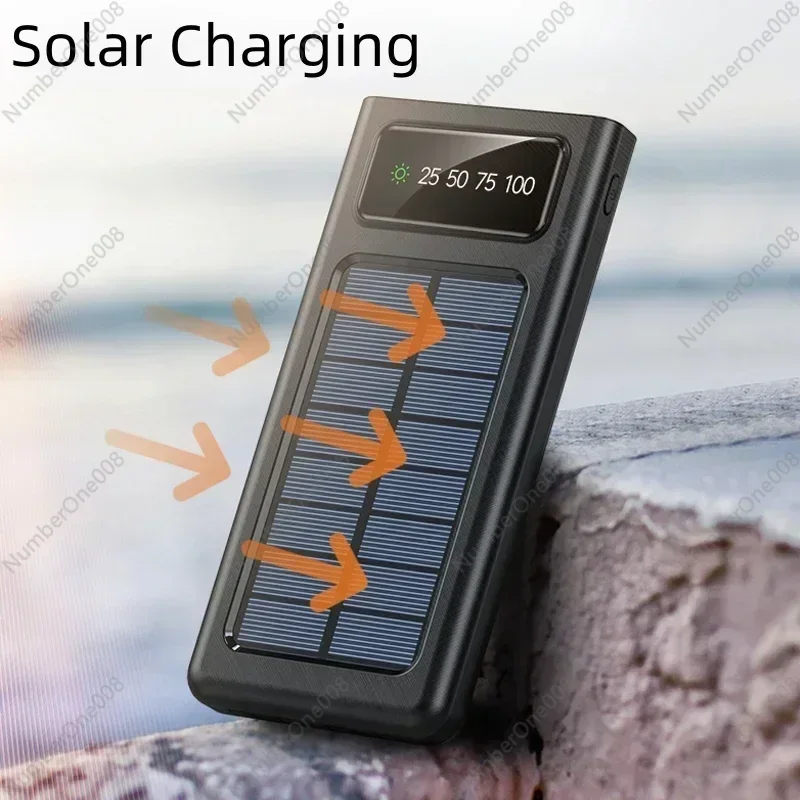 Ultra-Large Capacity Power Bank Solar Charging Power Bank Comes With Four Wires Suitable For phone