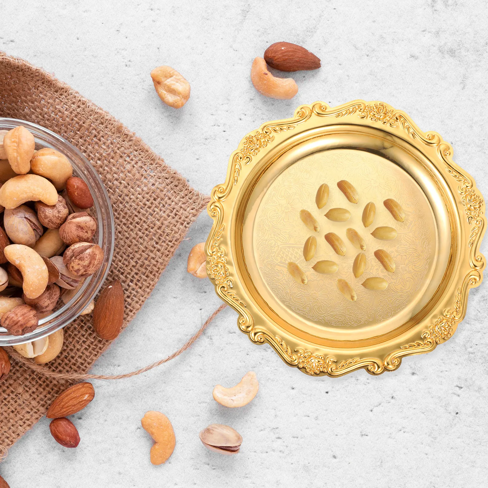 

Европейская тарелка для конфет из металлического сплава, поднос для закусок, для дня рождения, свадьбы, вечеринки, для десертов, фруктов, держатель для торта