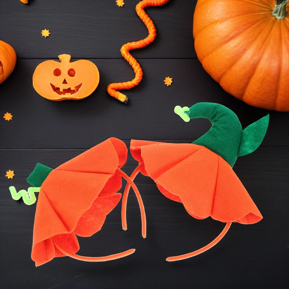 

4 Pcs Halloween Headband Costumes Clothing Toddler Pumpkin Plastic Happy Child Hair Bands Kids