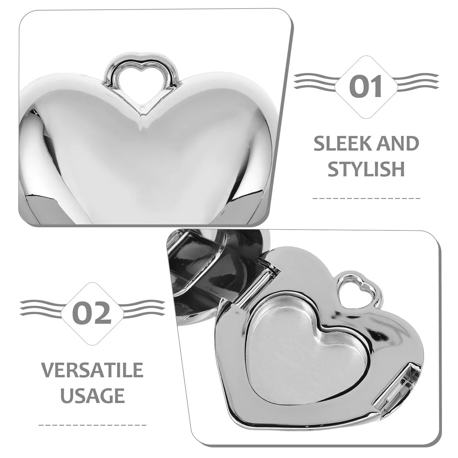 4Pcs Mini Heart Shaped Empty Eyeshadow Palette Sturdy Aluminum Pans Compact Makeup Storage Case with Mirror for Blush Concealer