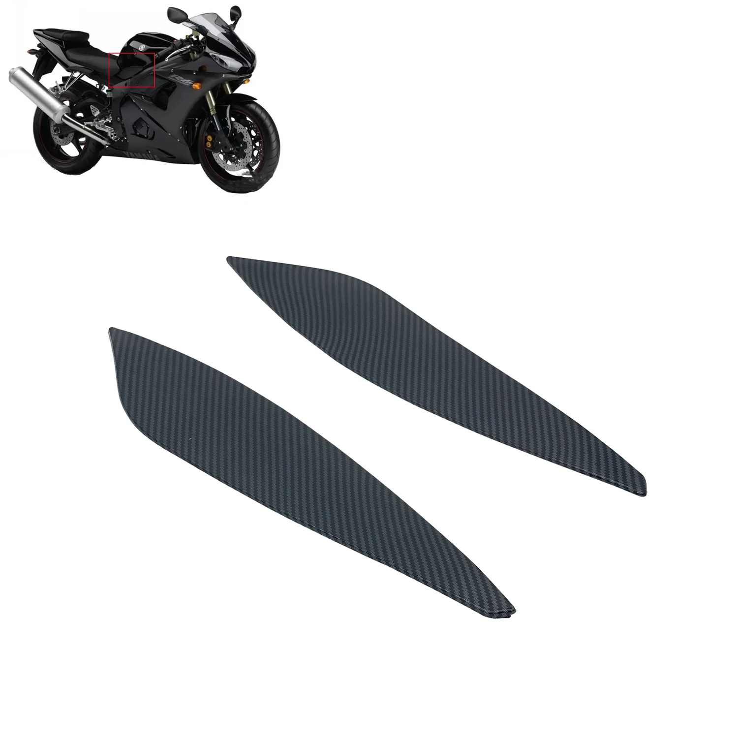 Carbon Fiber Painting Gas Tank Side Cover Trim Fairing Cowl For Yamaha YZF 600 R6 2003-2005 R6S 2006-2009