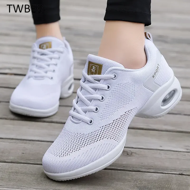 Sports Feature Soft Outsole Breath Dance Shoes Sneakers for Woman Practice Shoes Modern Dance Jazz Shoes Feminino Zapatos