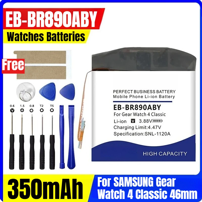 

350mAh EB-BR890ABY Watches Batteries for SAMSUNG Gear Watch 4 Classic 46mm BT SM-R890