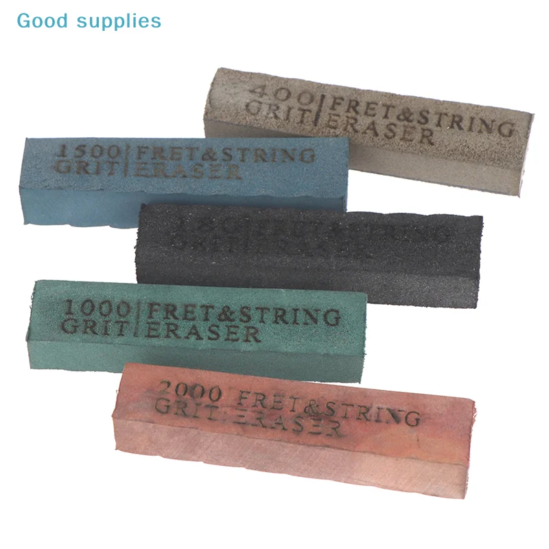1PC Guitar Fret Polishing Eraser Abrasive Rubber Cleaning Tool Multiple Grits for Fret Wire Maintenance 180/400/1000/1500/2000