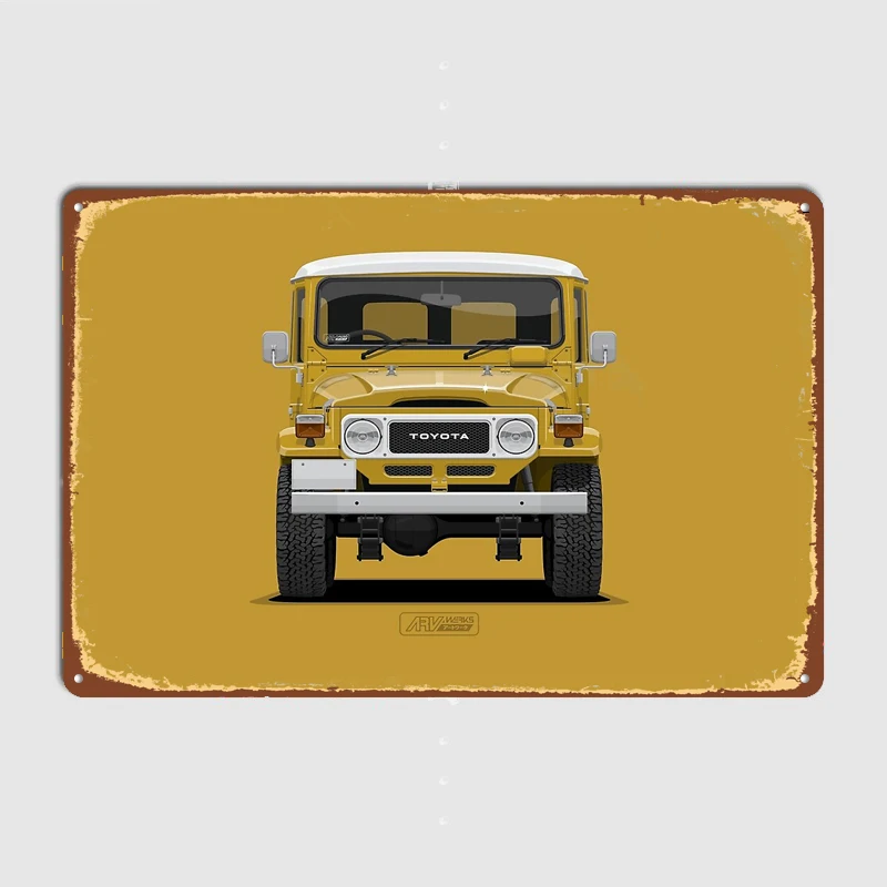Land Cruiser TLC FJ40 Multiple Color Front Poster Metal Custom Bar Sign Indoor Car Club Room Decoration Posters Home Wall Decor