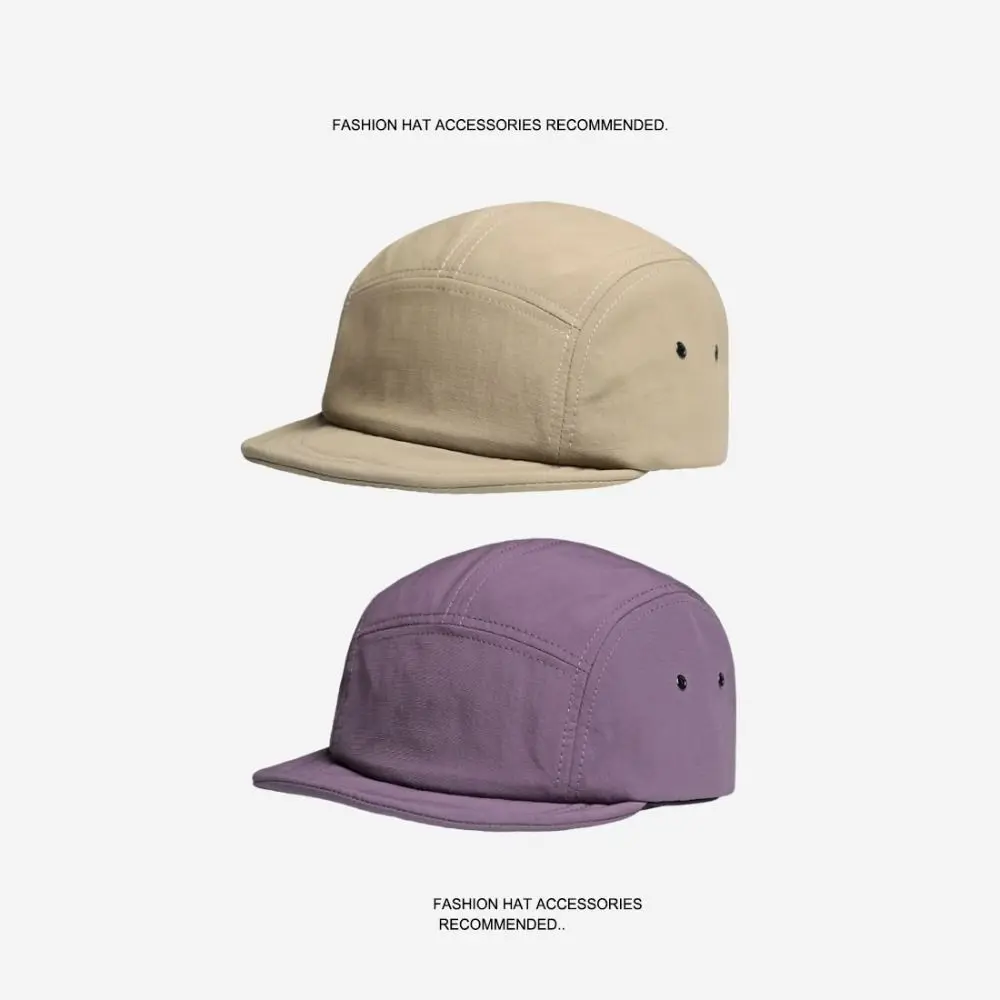 

Camping Hat Quick-drying Baseball Caps Breathable Adjustable Five-panel Hats Casual Short Brim Sunscreen Retro Cap Summer Thin