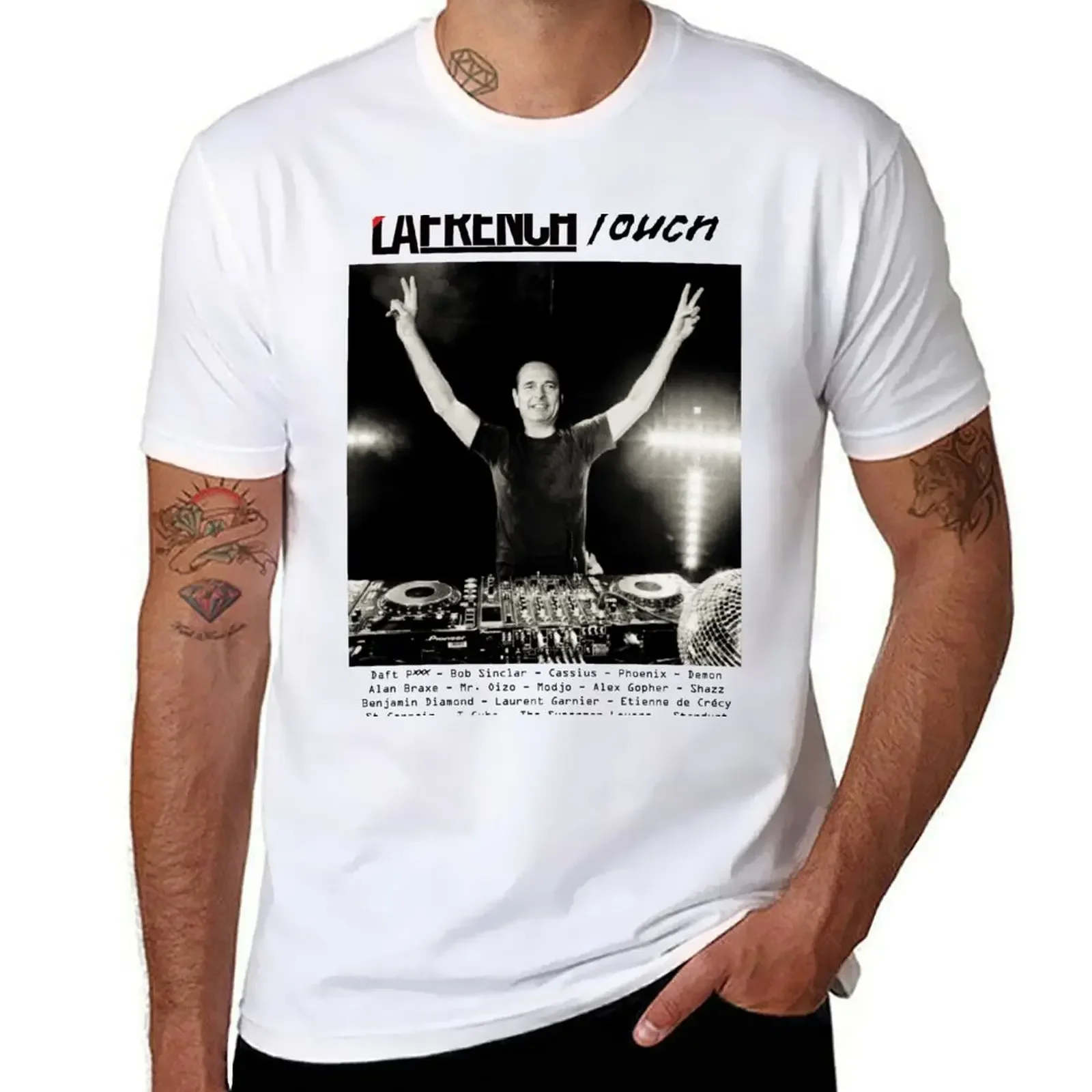 Es lebe Frankreich!: Modell von La French Touch & Jacques Chirac T-Shirt Bluse Tops Herren Vintage T-Shirts