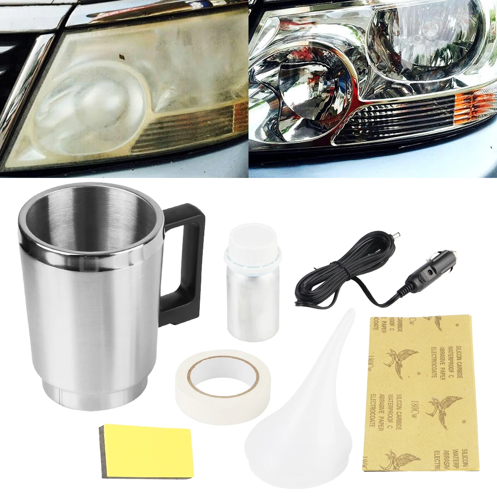 

Light Car Headlight Lens Restoration Kit Motorcycle Lamp Polishing Cleaning Tools Repair The Atomizer Cup Headlights Taillights