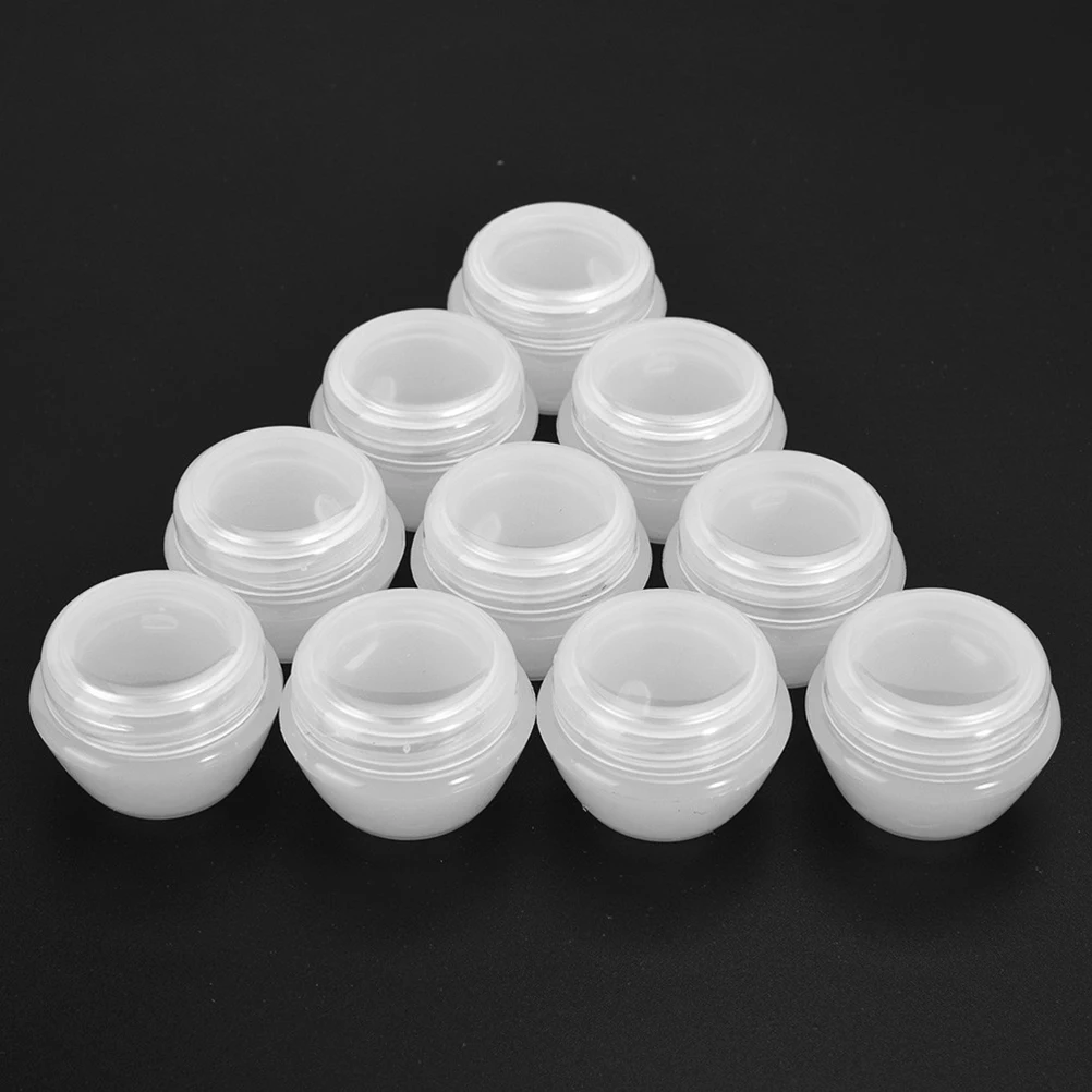 

10pcs Empty Containers Mushroom Shape Cream Jars Transparent Leak Proof Storage For Travel Makeup Container Jar Small