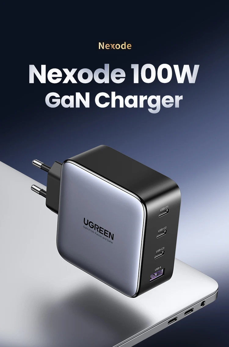 UGREEN USB Charger 100W GaN Charger for Macbook Tablet Fast Charging for iPhone Xiaomi USB Type C PD Charge for iPhone 18 17 16